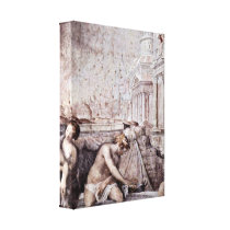 Francesco de Rossi - Bath of Bathsheba Detail Gallery Wrapped Canvas