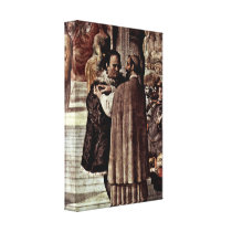 Francesco de Rossi - Luther and the Cardinal Stretched Canvas Print