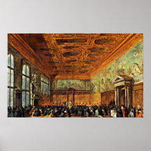 Francesco Guardi - The reception of the envoys Posters