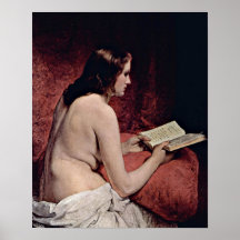 Francesco Hayez - Odalisque with book Posters
