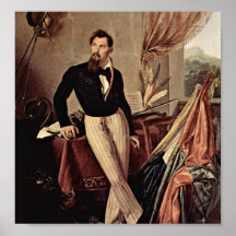 Francesco Hayez - Portrait of the Count Baglioni Poster