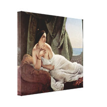 Francesco Hayez - Reclining Odalisque Gallery Wrapped Canvas