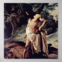 Francesco Hayez - Samson and the Lion Print