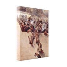 Francesco Hayez - The destruction of the Temple Stretched Canvas Print