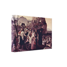 Francesco Hayez - The Refugees of Parga Canvas Print