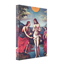 Francesco Raibolini - Baptism of Christ Canvas Prints