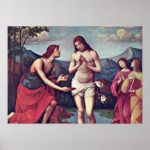 Francesco Raibolini - Baptism of Christ Posters