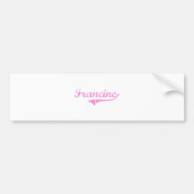 Francine Classic Style Name Bumper Sticker