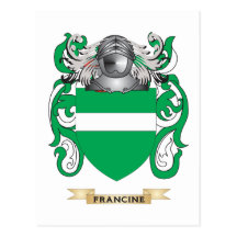 Francine Coat of Arms Postcard
