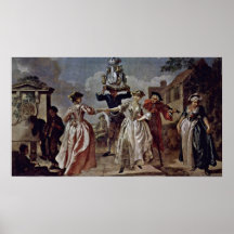 Francis Hayman - Dance of the milkmaid Print