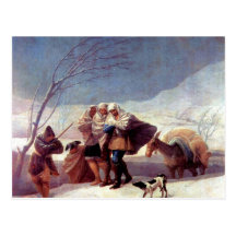 Francisco de Goya - The snowstorm Postcard