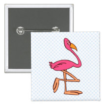 Francisco Flamingo Pinback Buttons