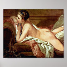 Francois Boucher - Reclining Girl Detail Poster