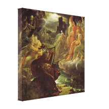 Francois Pascal Simon - Ossian on the Bank Stretched Canvas Print