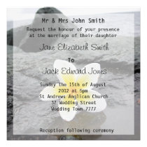 Frangipani Beach Wedding Custom Invitations invitations