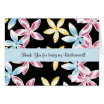 Frangipani Bridesmaid Notecard