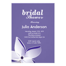 Frangipani Flower Bridal Shower Invitation