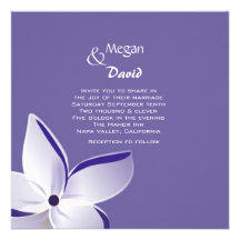 Frangipani Flower Wedding Invitation