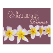 Frangipani Wedding Rehearsal  Dinner Invitation Post Cards