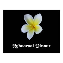 Frangipani Wedding Rehearsal Dinner Invitations Postcards
