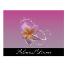 Frangipani Wedding Rehearsal Dinner Invitations Post Cards