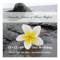 Frangipani Wedding Save the Date announcements invitations