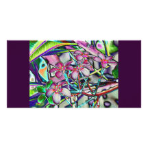 Frangipanicolouredfoil Photocarte