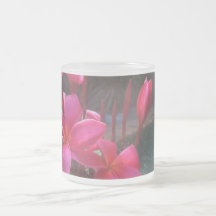 Franjipani frosted mug