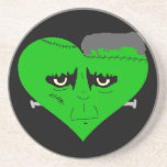 Franken Heart Face Drink Coaster