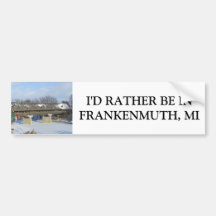 Frankenmuth Michigan Covered Bridge Bumper Stickers