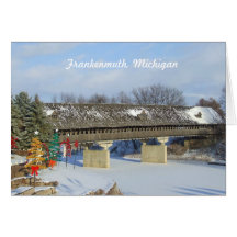 Frankenmuth Michigan Covered Bridge Greeting Card