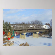 Frankenmuth Michigan Covered Bridge Poster Print A