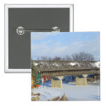 Frankenmuth Michigan Covered Wooden Bridge Button