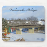 Frankenmuth Michigan Covered Wooden Bridge Mousepa Mousepad