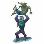 frankenstein defeats werewolf photo sculptures