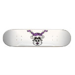 Frankenstein monkey girl with purple hair skateboard