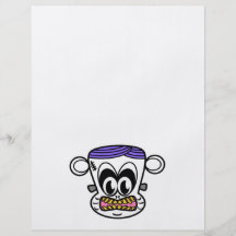 Frankenstein monkey in purple pink yellow personalized flyer