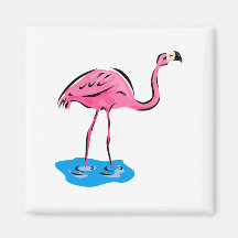 Frankie Flamingo Refrigerator Magnets