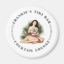 Frankie's Tiki Bar Hula Girl Fridge Magnet
