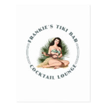 Frankie's Tiki Bar Hula Girl Postcards