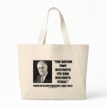 Franklin Delano Roosevelt Nation Destroys Its Soil Tote Bag