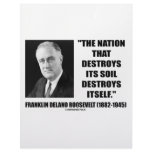 Franklin Delano Roosevelt Nation Destroys Its Soil Letterhead