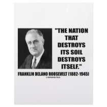 Franklin Delano Roosevelt Nation Destroys Its Soil Letterhead