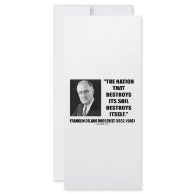 Franklin Delano Roosevelt Nation Destroys Its Soil Custom Rack Card by unfinishedpolis