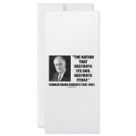 Franklin Delano Roosevelt Nation Destroys Its Soil rack cards
