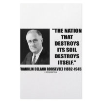 Franklin Delano Roosevelt Nation Destroys Its Soil Stationery Paper