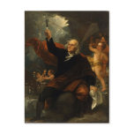 Franklin Drawing Electricity Post Card