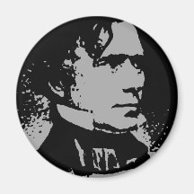 Franklin Pierce silhouette Magnets