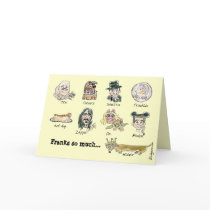 Franks So Much Thank You Funny Cartoon Card