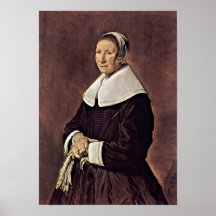 Frans Hals - Elderly woman Poster